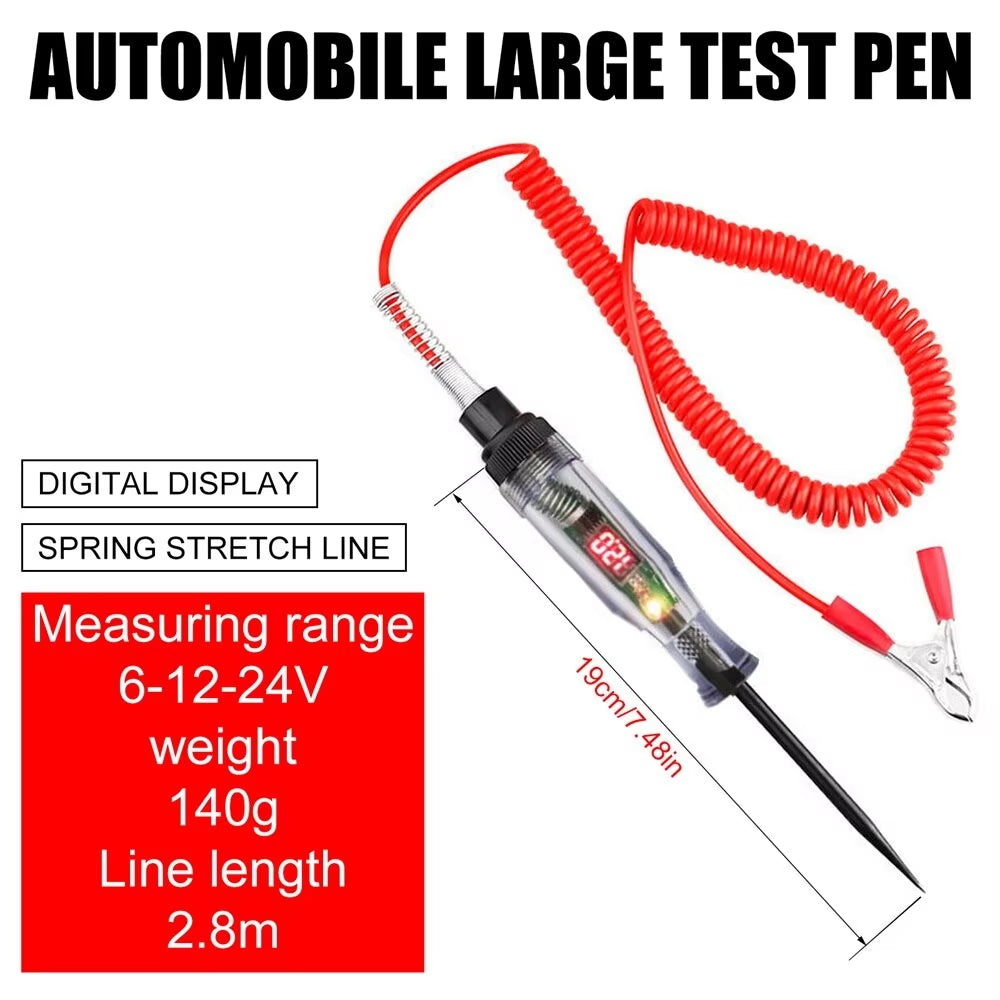  Circuit Tester Auto 6V 24V Tools Car Diagnostic Probe Test Pen Light Bulb Electric Measuring Pen Tools